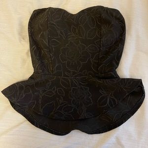 Papaya Black Corset Top